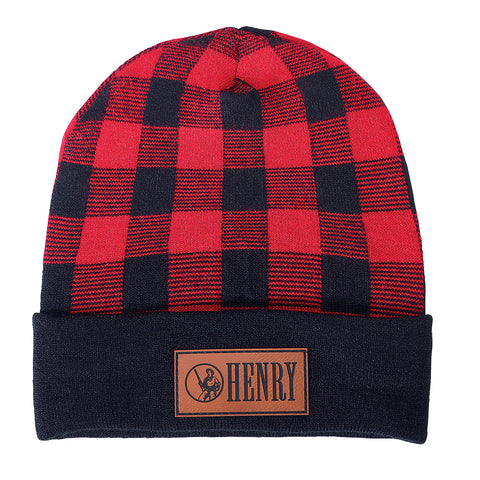 Henry Buffalo Plaid Cuffed Knit Cap